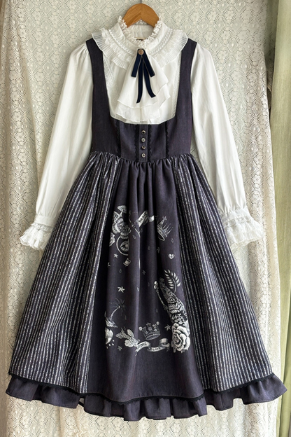 魔法学園レトロエレガントロリータジャンパースカート