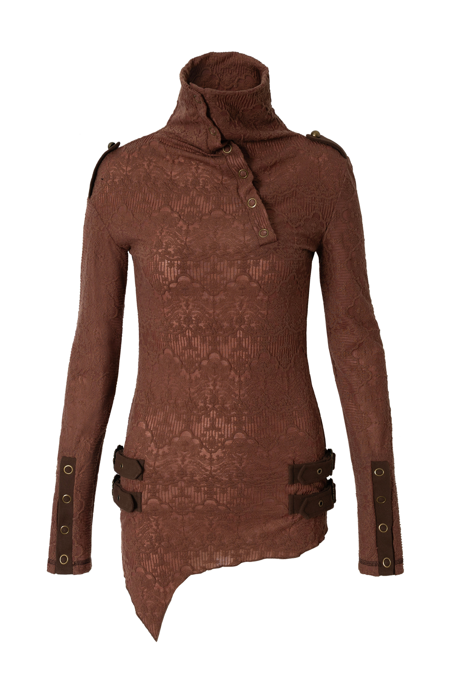 레트로 비대칭 니트 스웨터