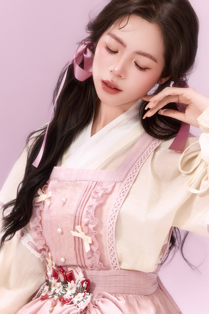 Sweet Chinese-Style Overskirt + Top + Skirt + Accessories