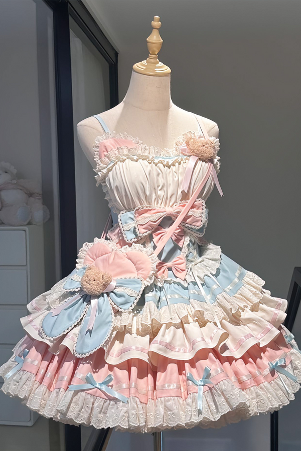 [Pre-order item] après cotton ruffle bare Lolita dress + bag + accessories