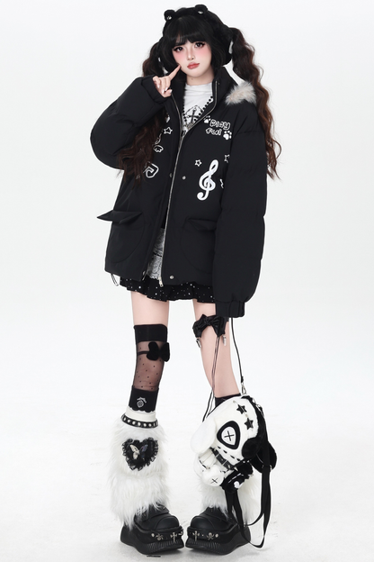 Cat Melody Fur Hooded Jacket