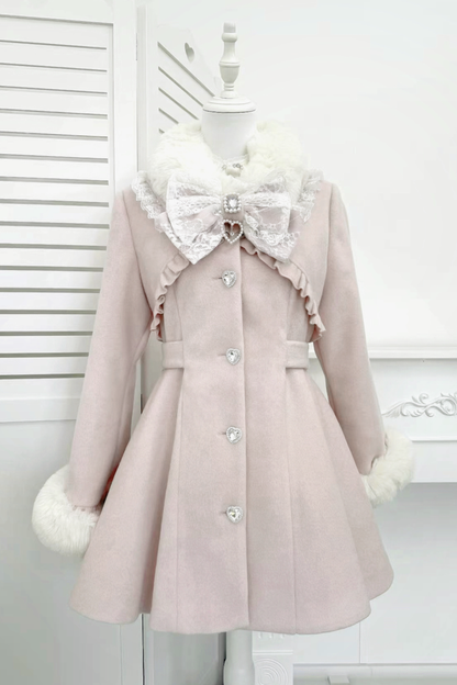 リボンウエストマークフレアコート