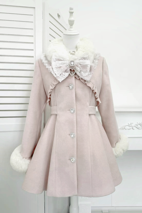 リボンウエストマークフレアコート