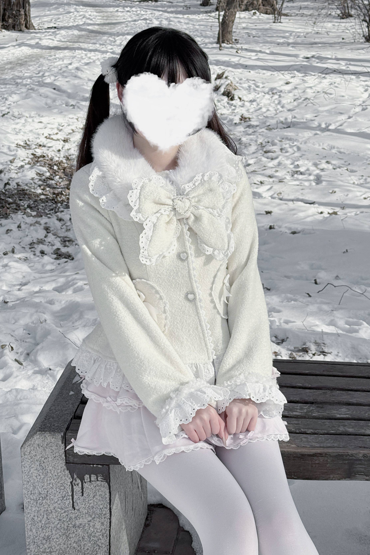 レースリボンスリムスイートコート