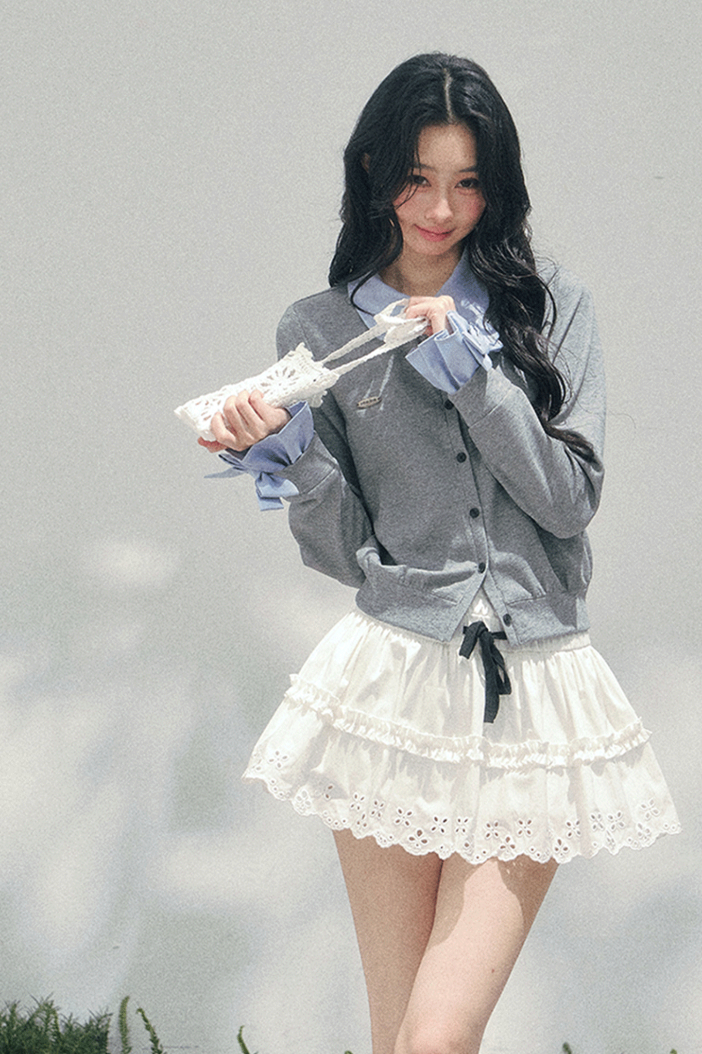 フレンチフェイクツーピースポロセーター