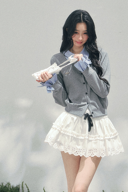 フレンチフェイクツーピースポロセーター