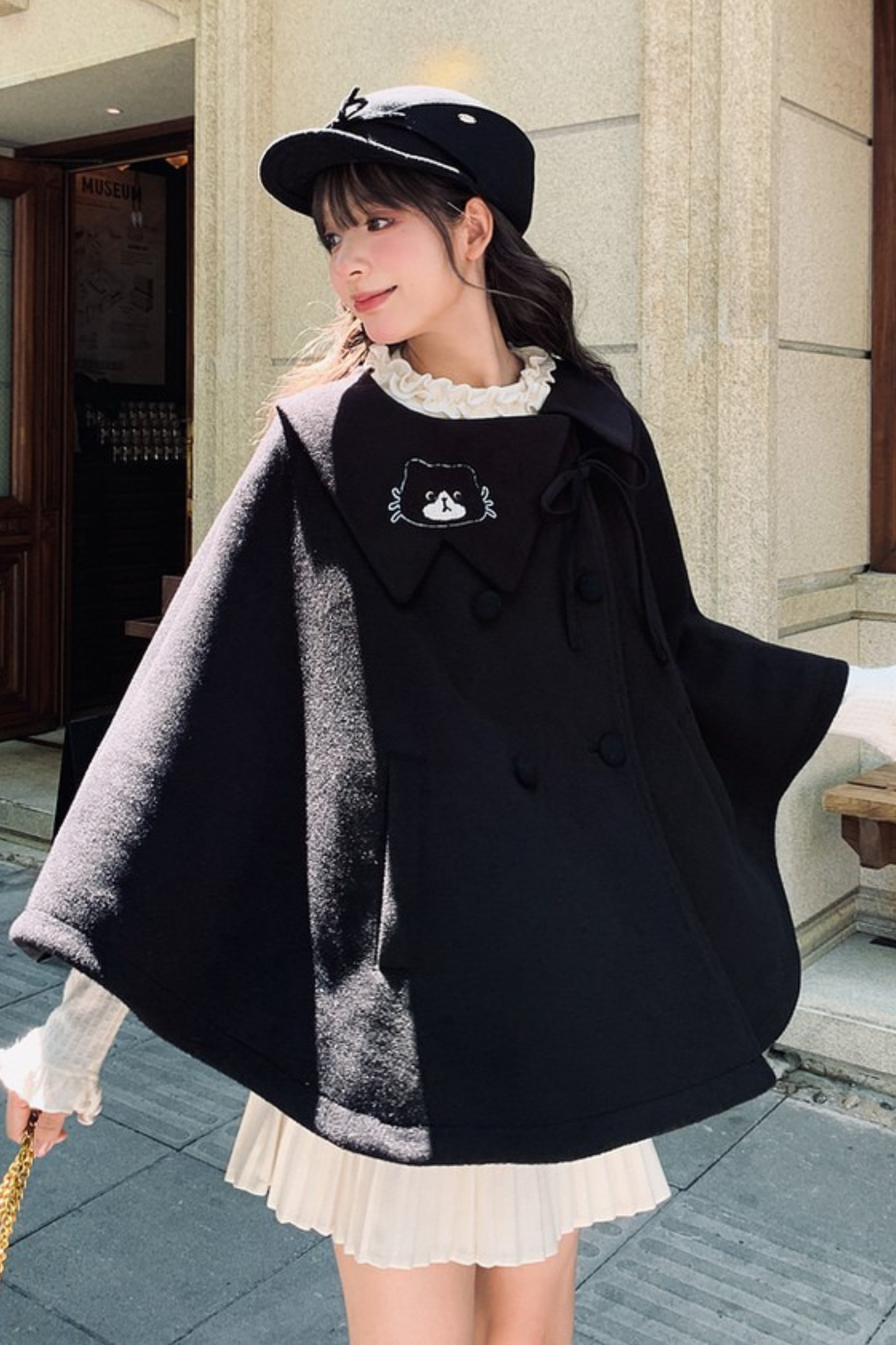 キャットドールカラーリボンマント