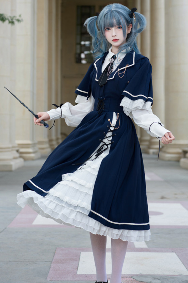 Western Fantasy Cloak Vest + Cape + Skirt + Shirt