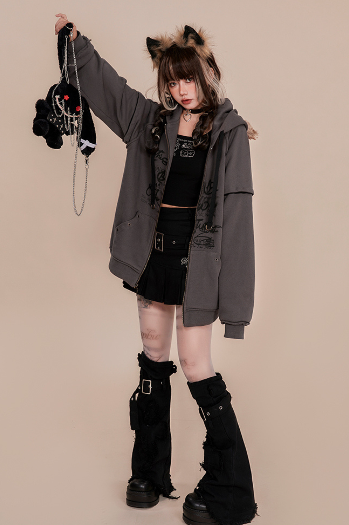 Wolf Ear Hood Loose Hoodie