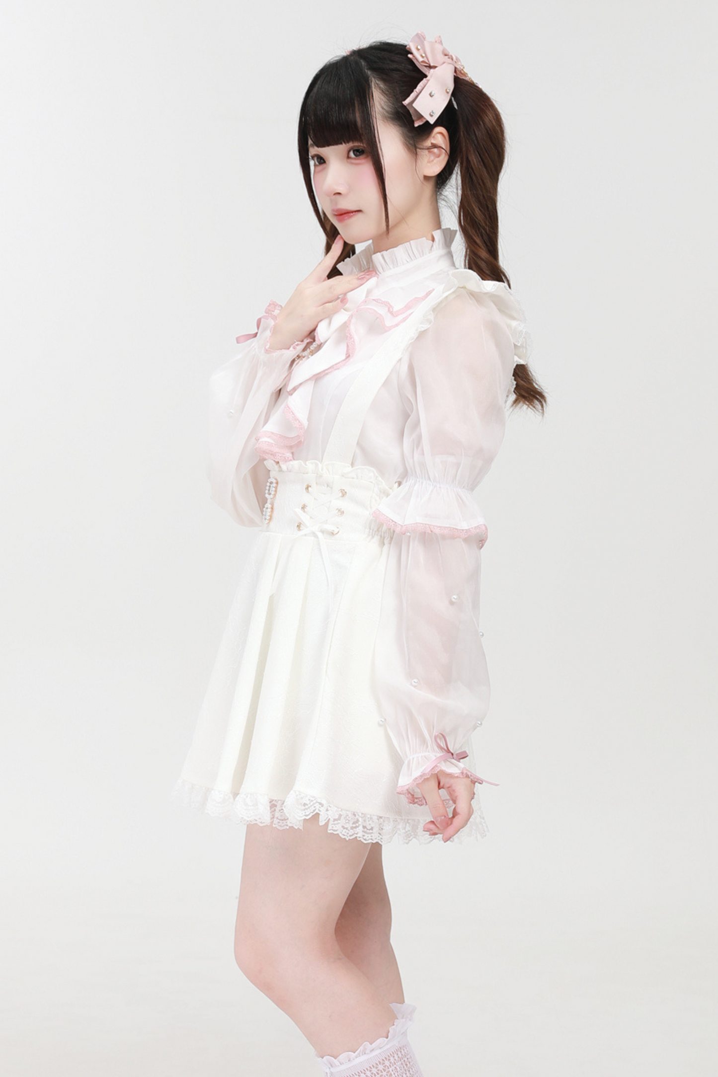 Mass Production Mine Beaded Sleeve Shirt