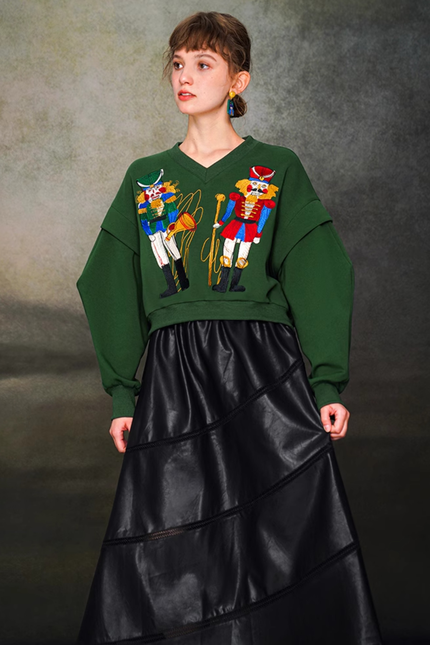 Retro Toy Wide V-Neck Top