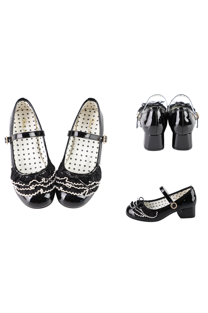 satin lacebow mary jane