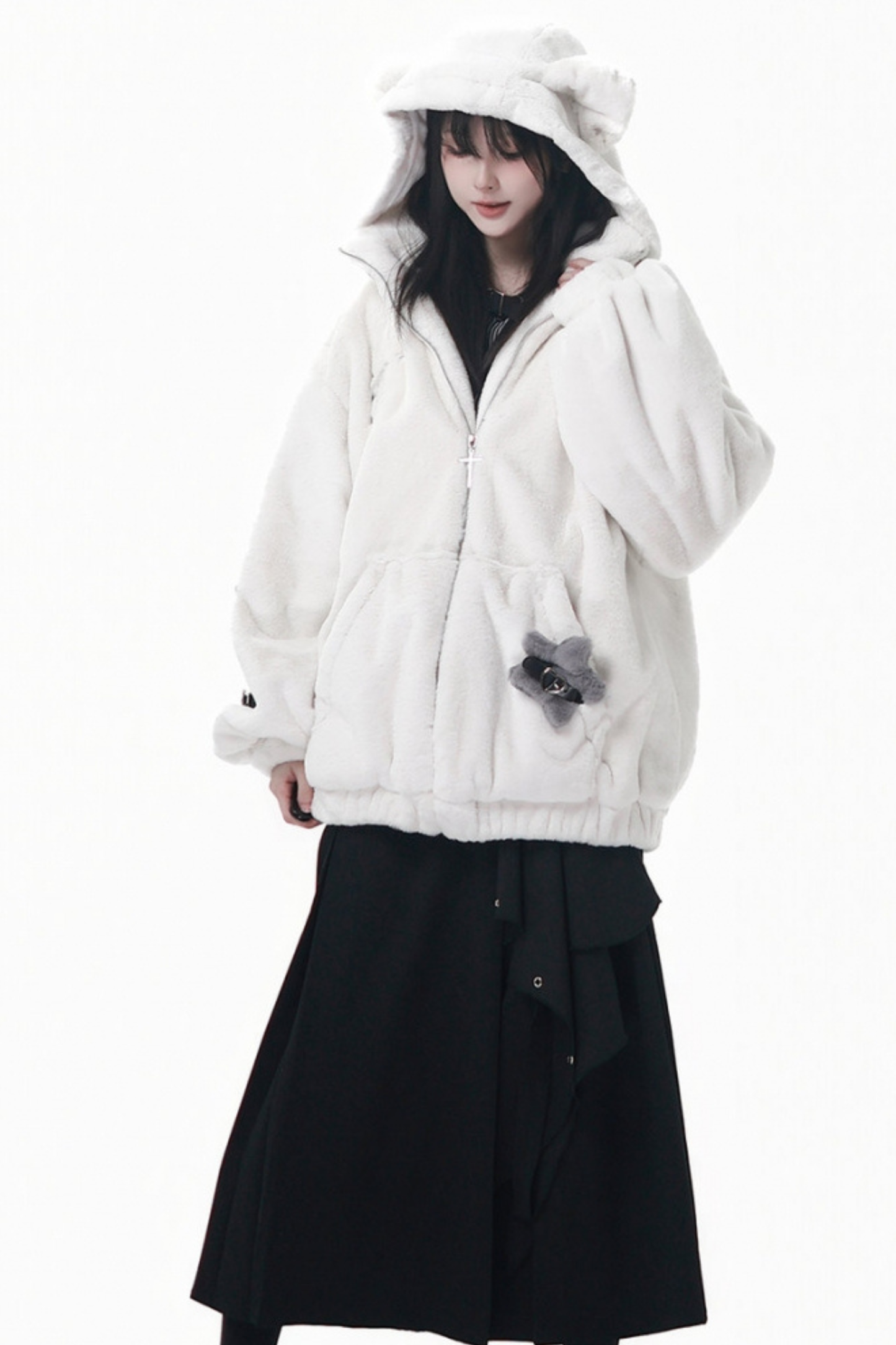クマフードスターショートコート