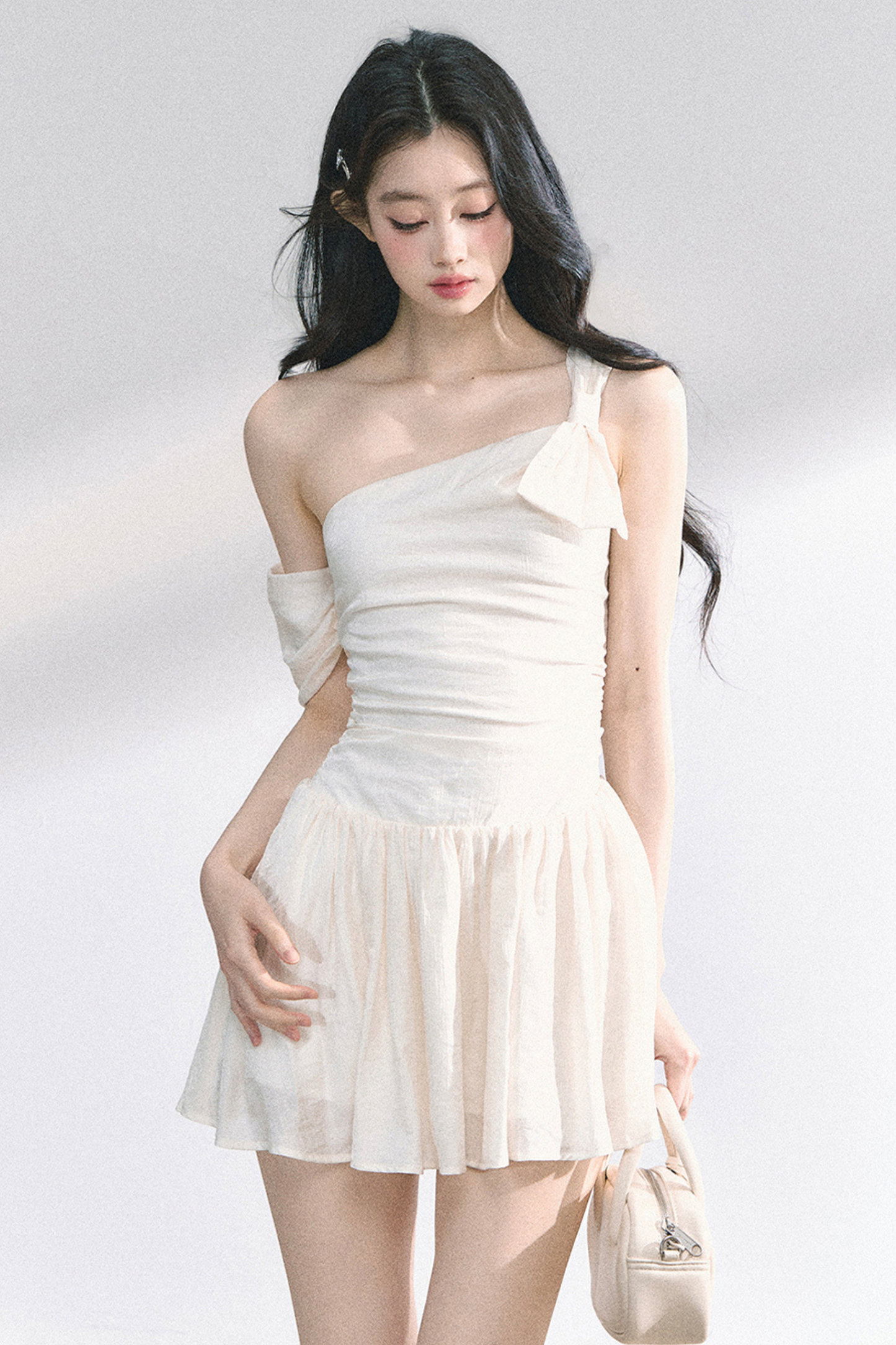 Sweet girly off-the-shoulder dress