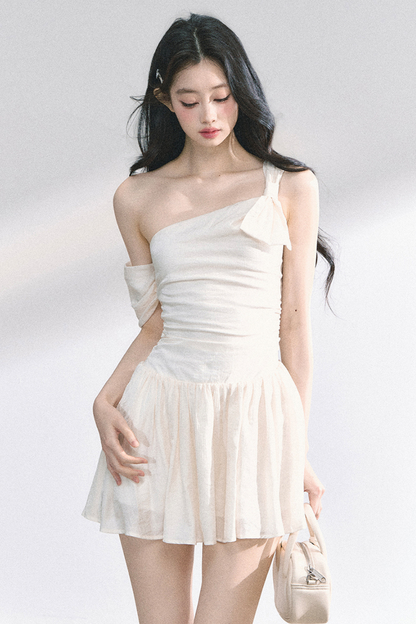 Sweet girly off-the-shoulder dress