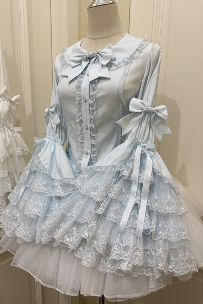 プリンセスリボンフリルスリーブシャツ