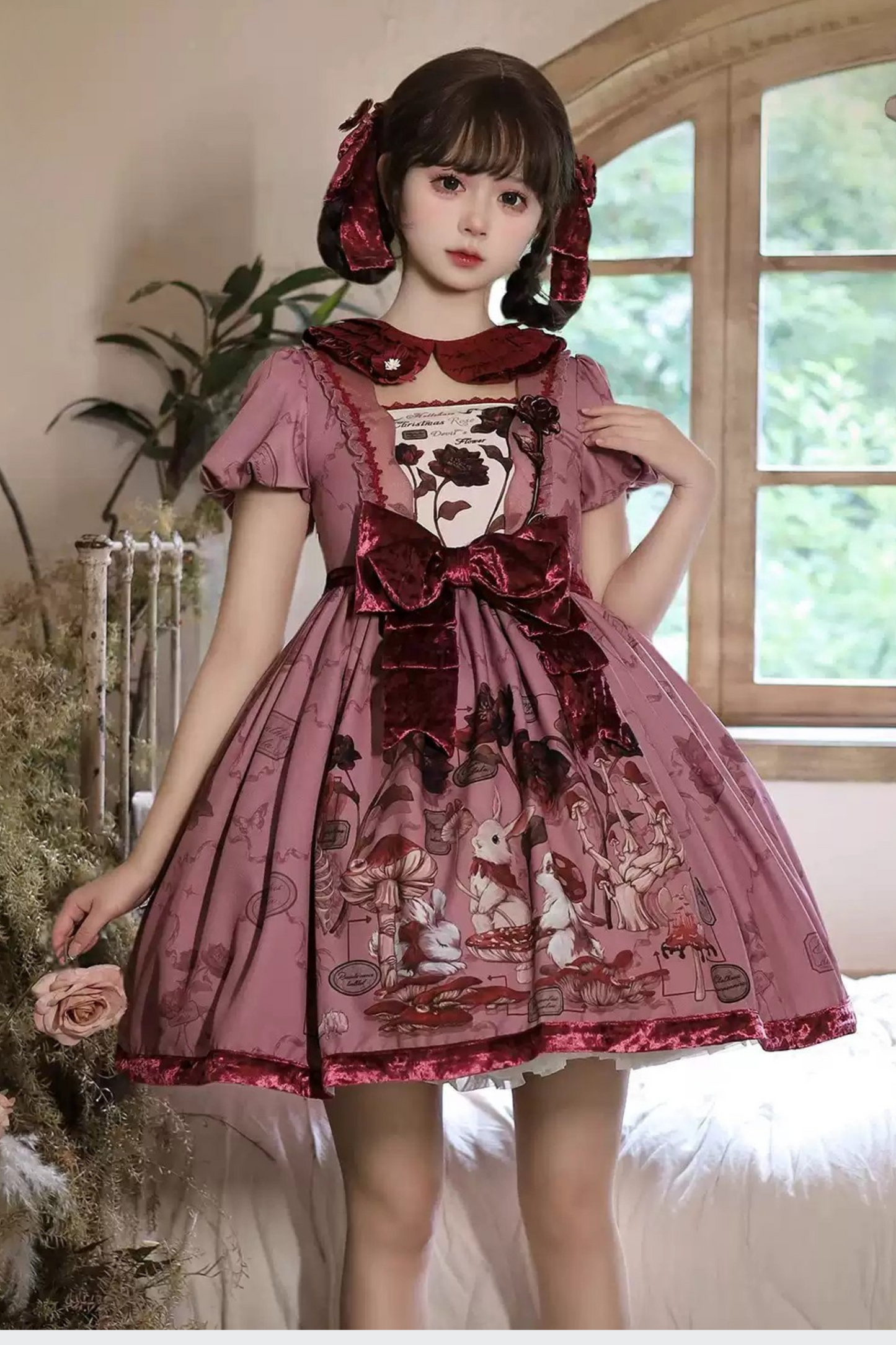 Rabbit Flower Series Doll Cute Dress + Suspender Dress