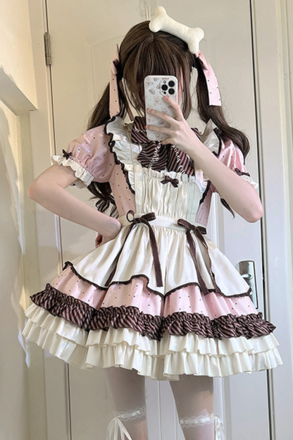 Cream Little Sweet Maid Lolita Dress