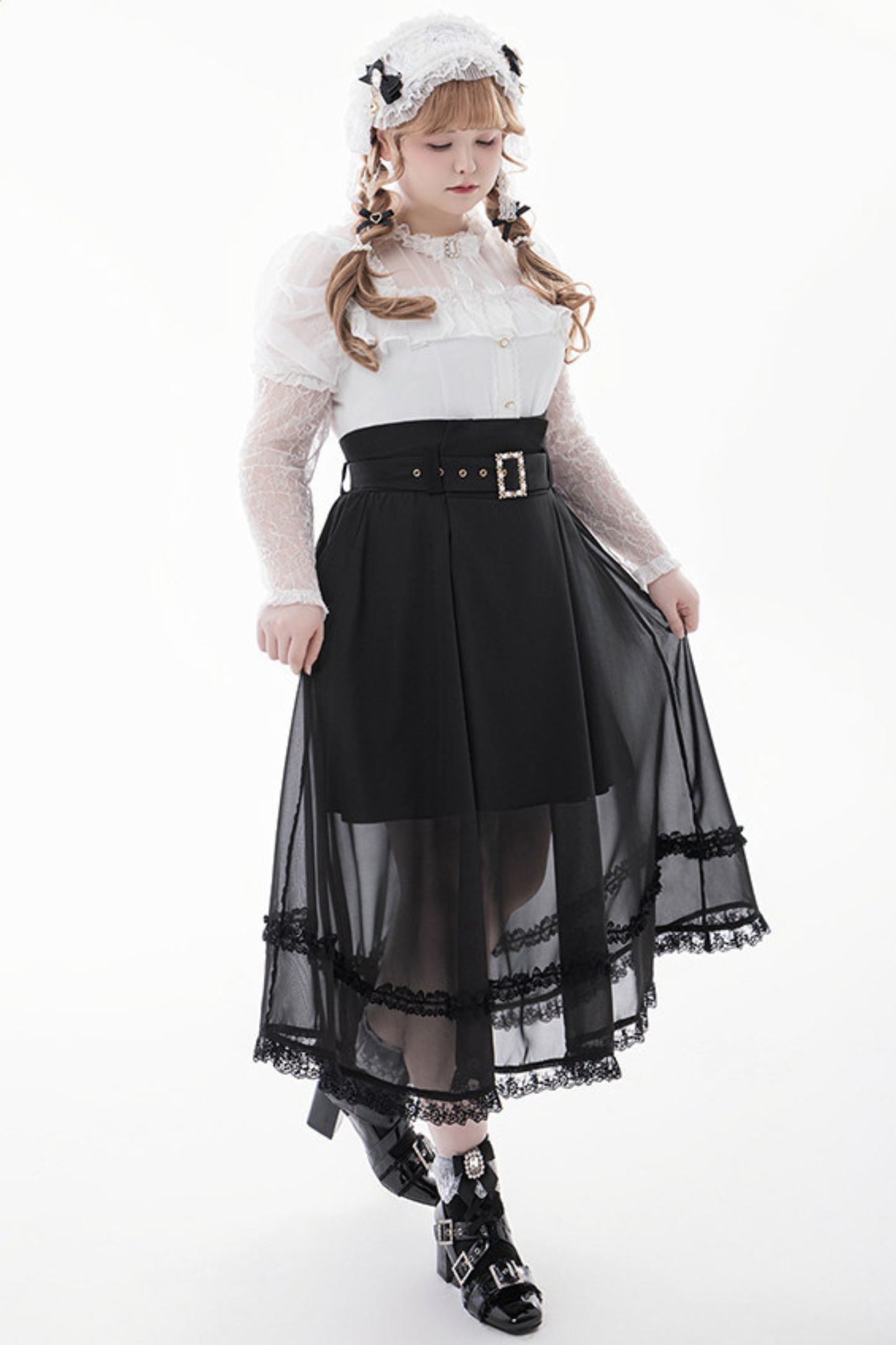 Moonlight High-Waist Skirt + Belt