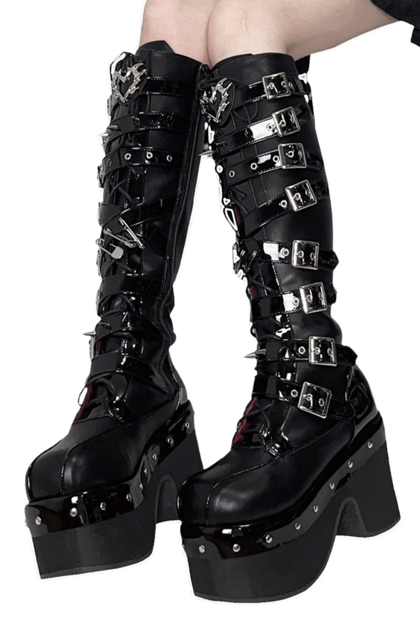 Dark Belt Design Boots