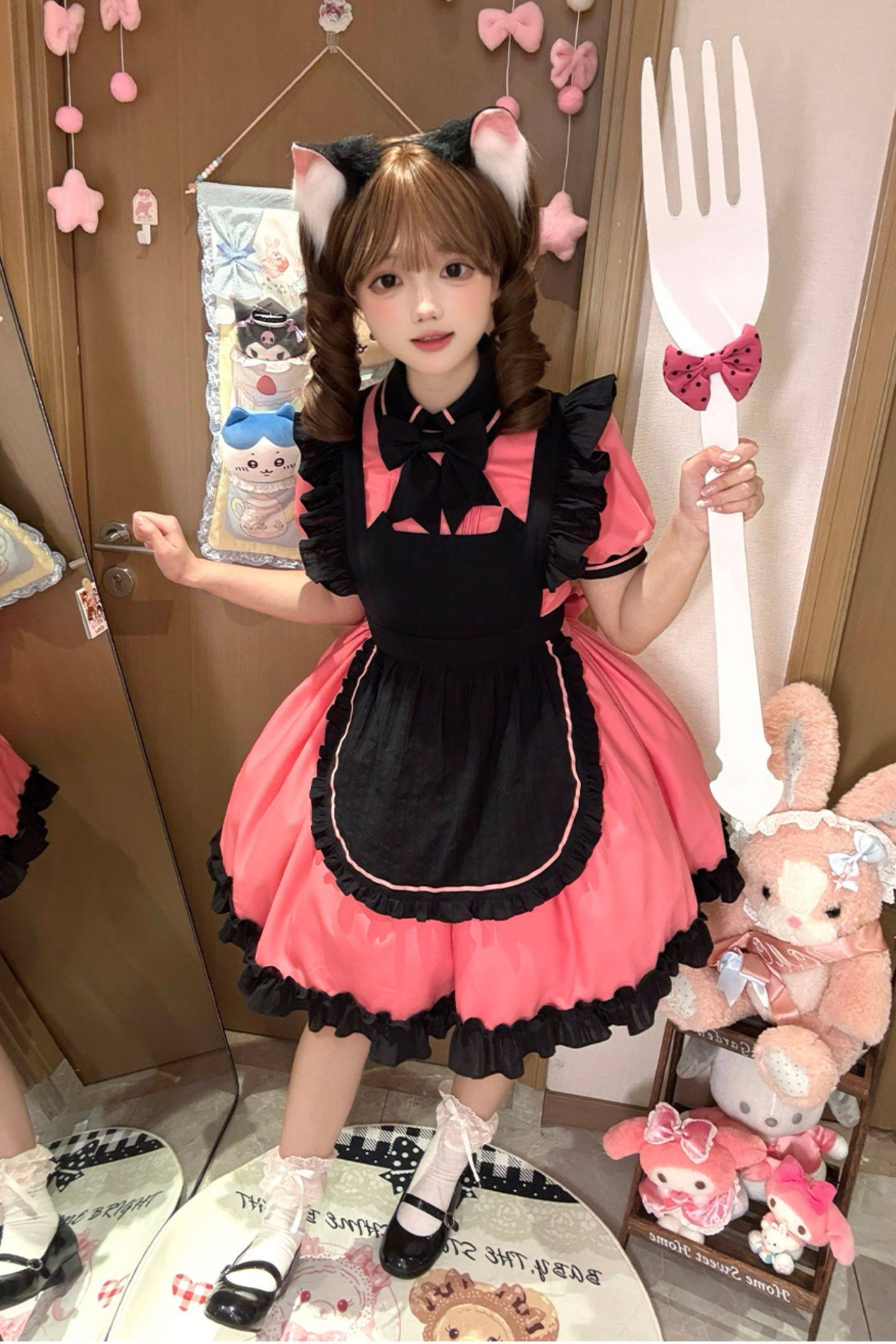 Mint Blackberry Lolita Dress + Apron + Tie