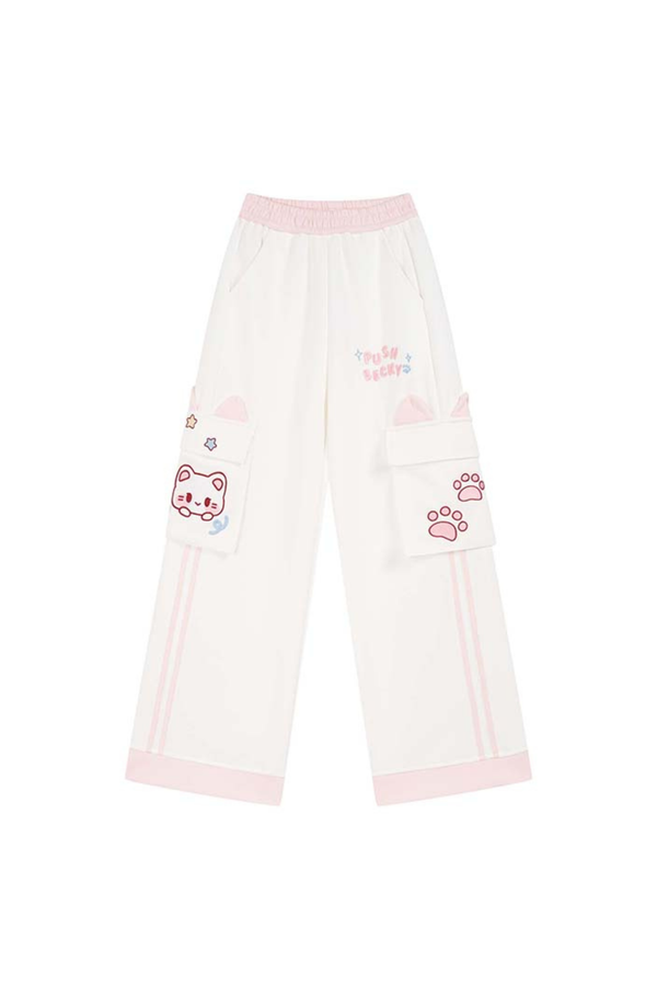 キュートキャットイヤースポーツスウェットパンツ