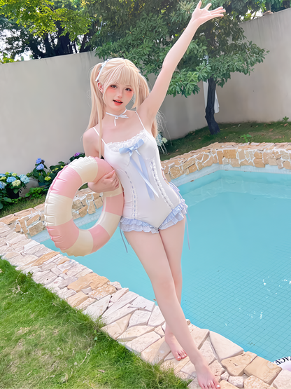 [May 10 reservation deadline] Lace-up Big Ribbon Fairy Swimwear