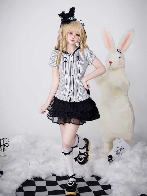 うさ耳パンクチェックロリータ