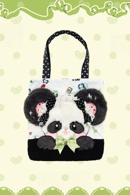 [Reservierungsschluss am 1025] Pink/Grüne Chinoiserie-Lolita-Sweet-Panda-Serie Accessoires (Teetassen-inspirierter Minihut, Pandaohren-Haube, Pandaohren-KC, Pandaohren-Barett, Haarclip, Halskette, Handtasche, Quastenbrosche, Socken)