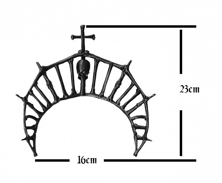 [Vorbestellung bis 8. Juni] Phantom Night Serie Gothic Kreuz Skelett Krone Kopfschmuck Stirnband