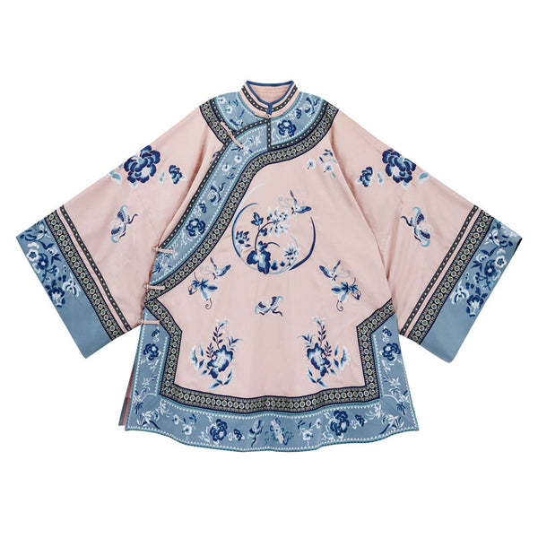 Elegant Embroidered Top Jacquard Skirt Set Up