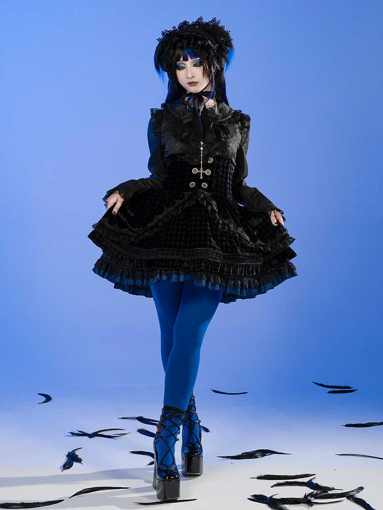 Deposit Will Never Be Again Original Design Gothic Twin Set Lolita Prince Line