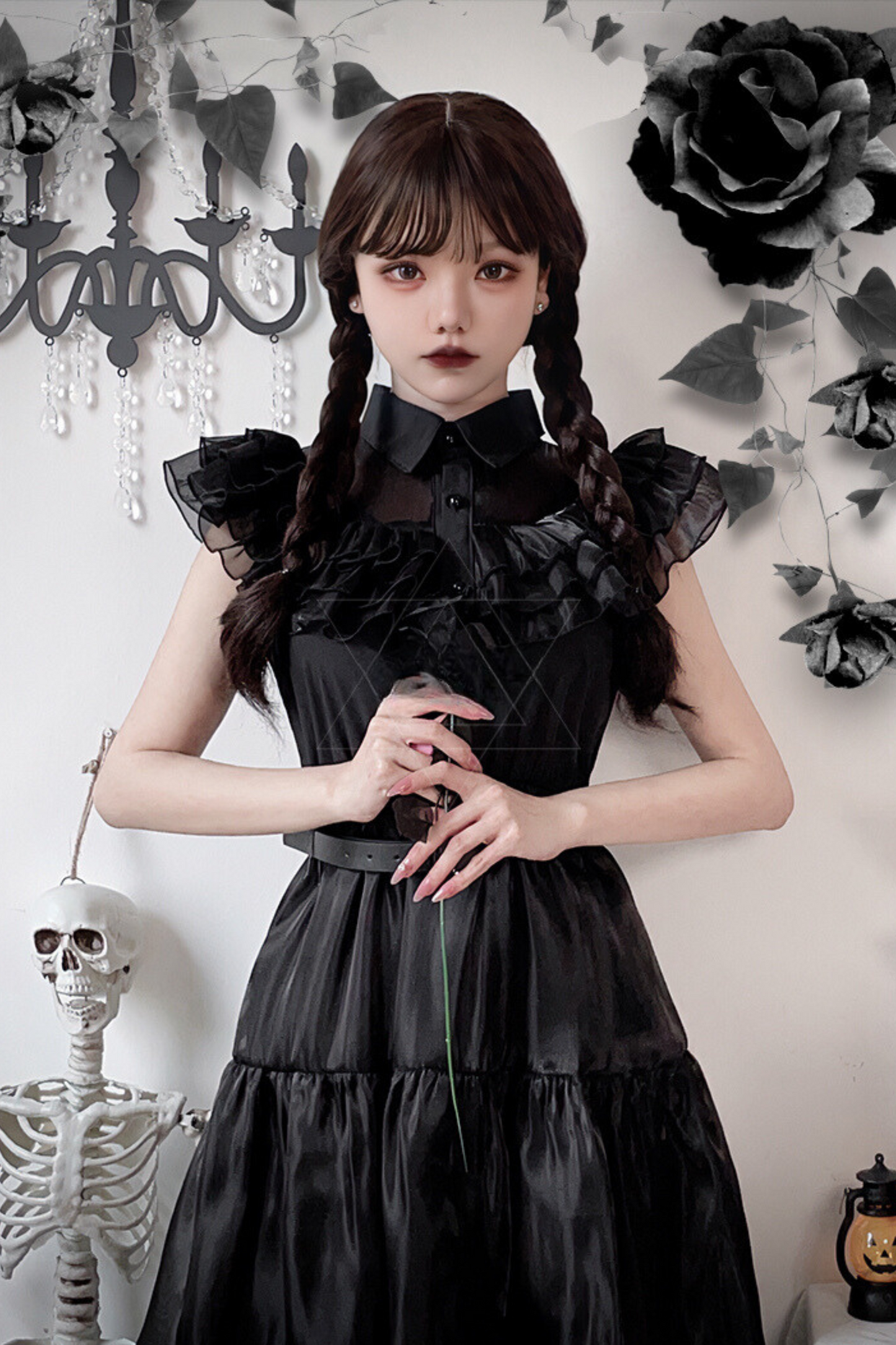 Gothic Addams Family Cosplay Dress