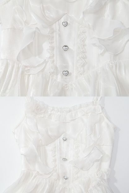 Heavy Shatindal Cami Sole Dress + Lace Asymmetrical Shawl