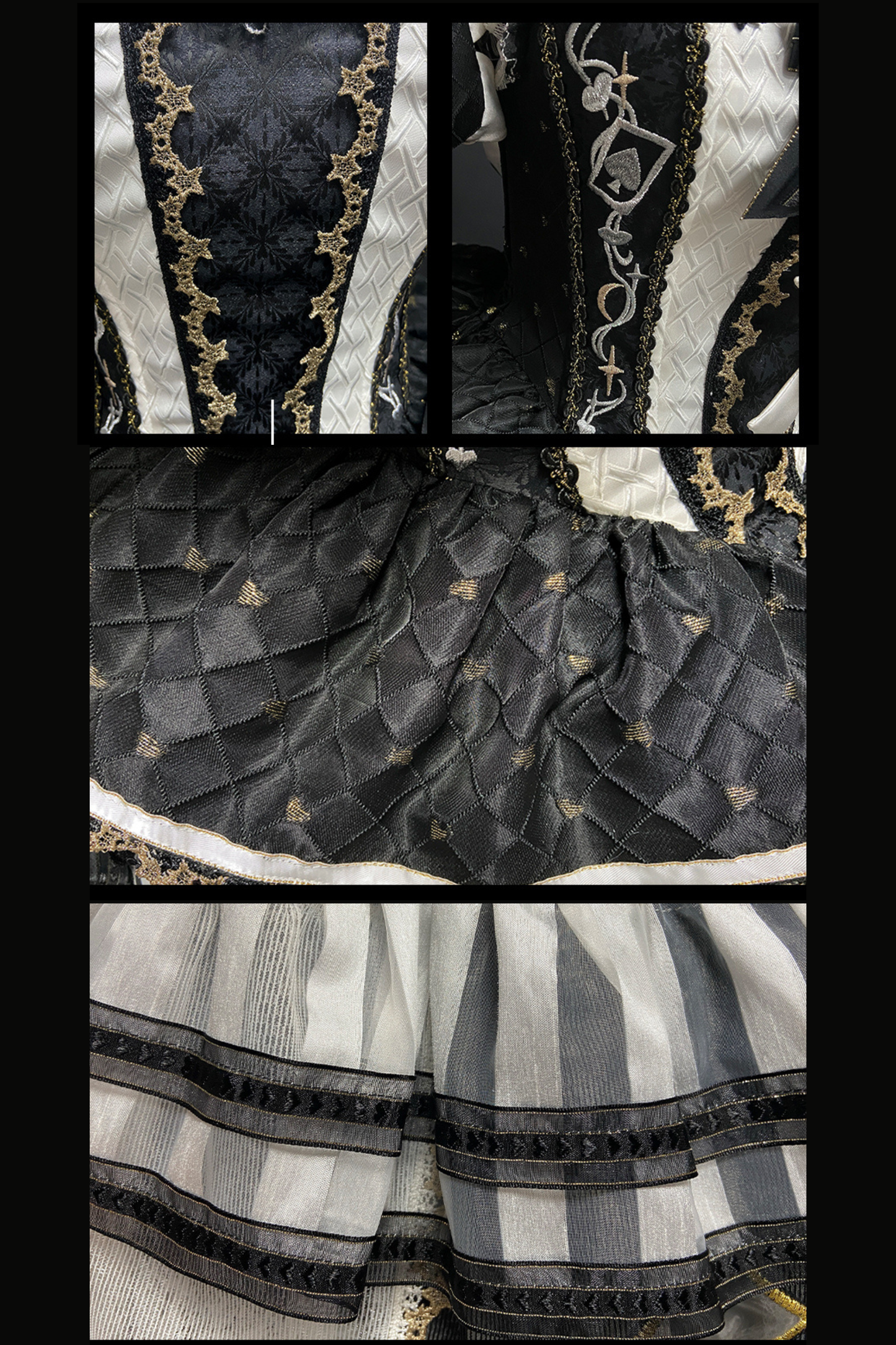 【12月26日予約締切】サーカスシリーズキングブラックアンドホワイトロリータピエロドレス＋フルセットA/B