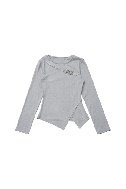 スリットロングスリーブトップス