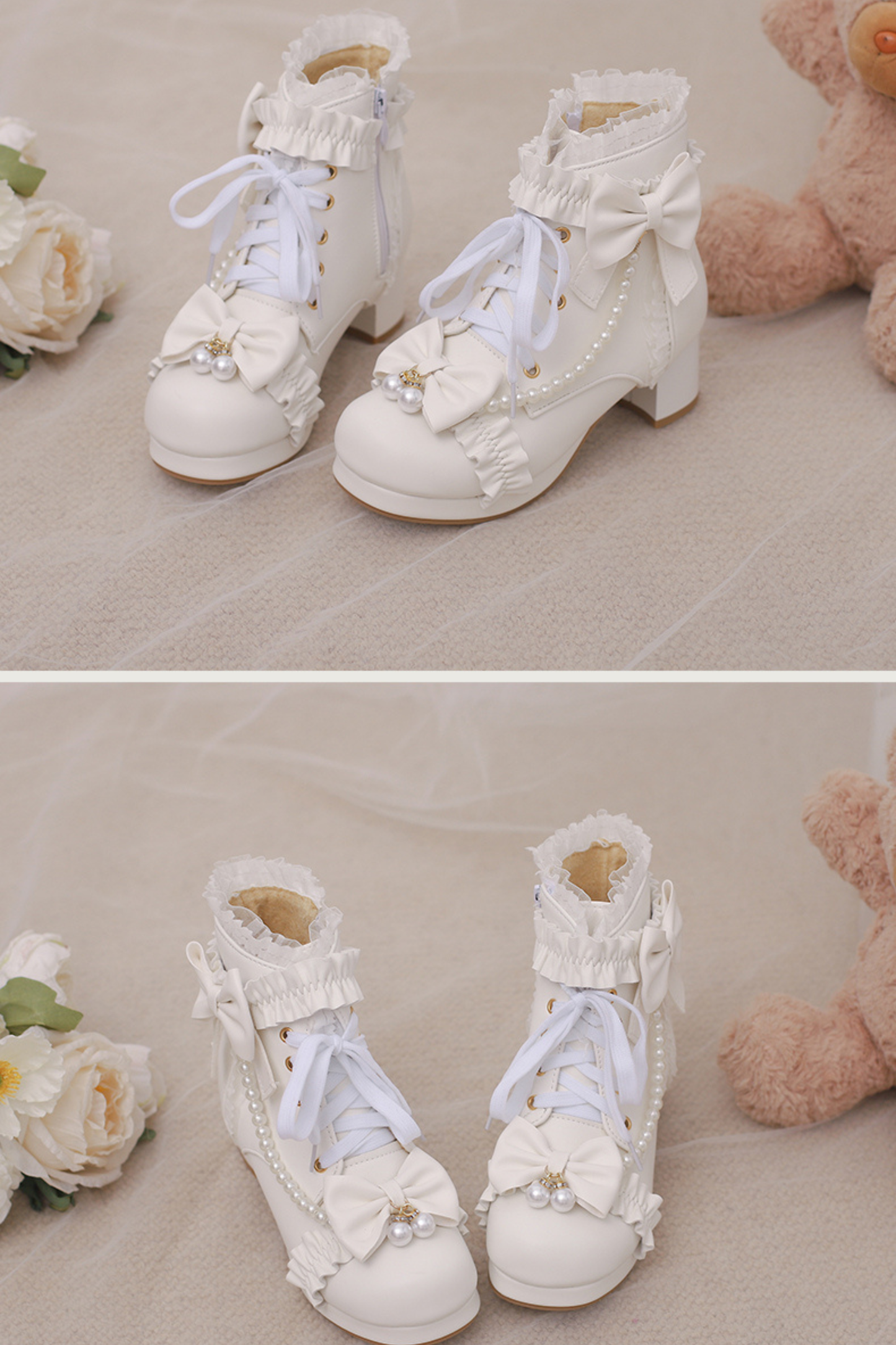 パールリボンスイートロリータブーツ