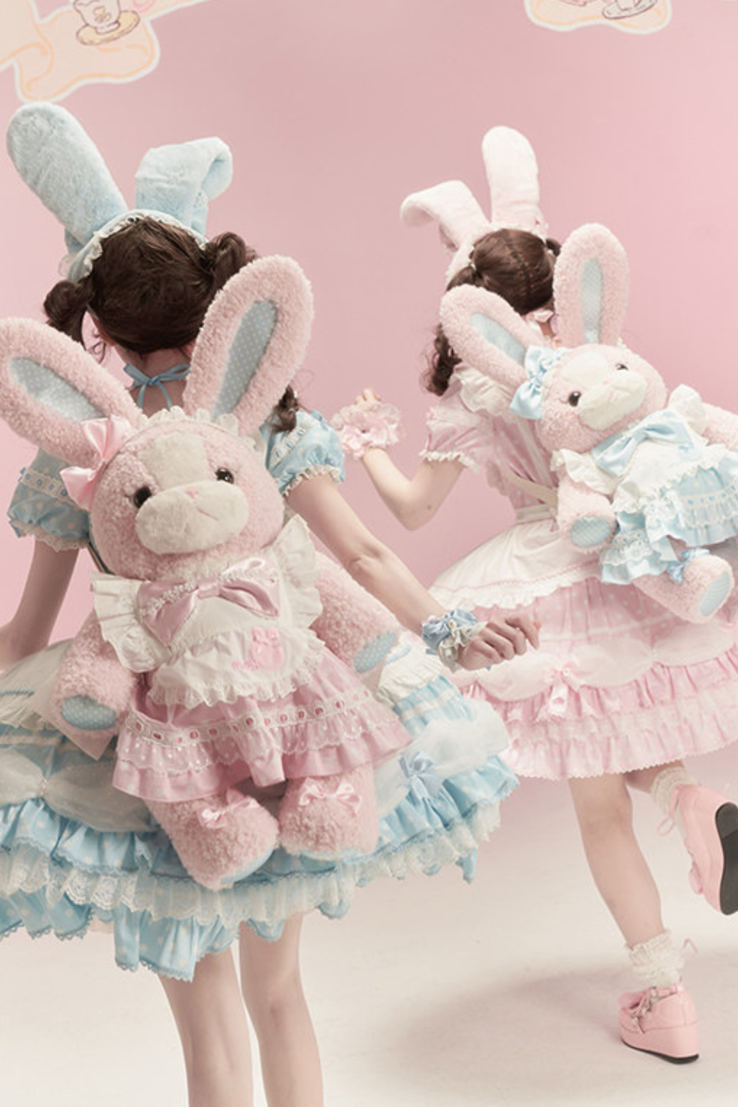 Lace Rabbit Ear Headband + Ribbon Necklace