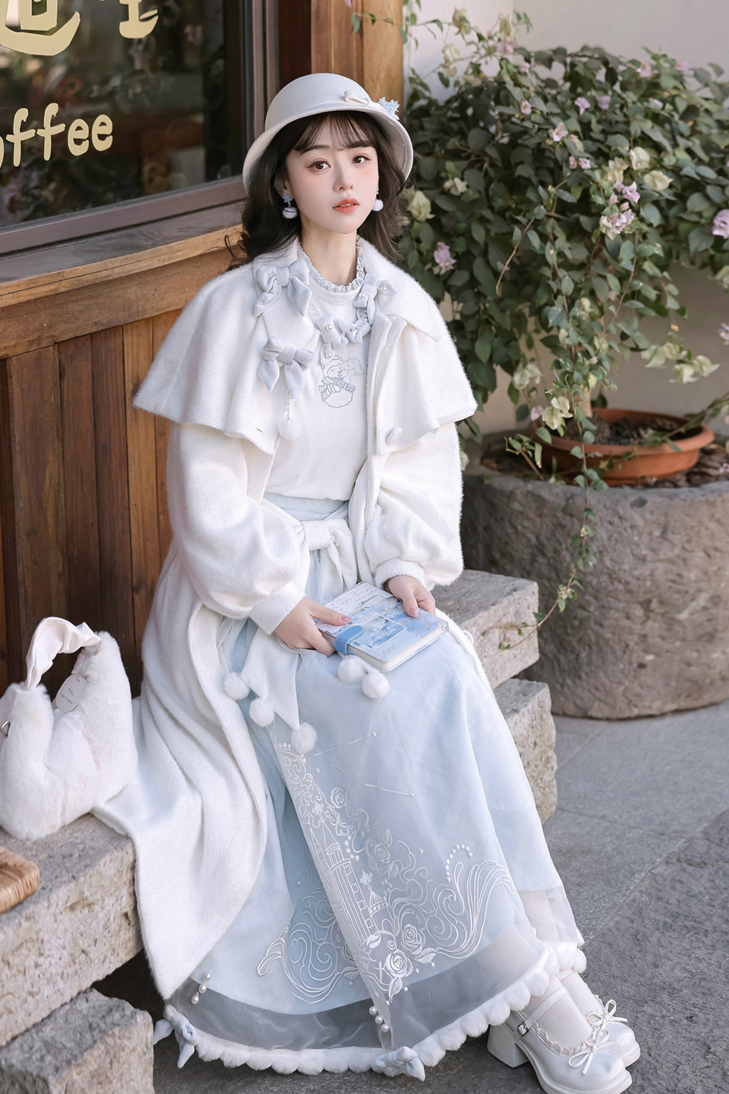 Clear Sky Lolita Mantel + Oberteile + Rock