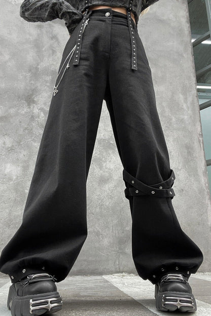 Black Lim Casual Cor Set Pants