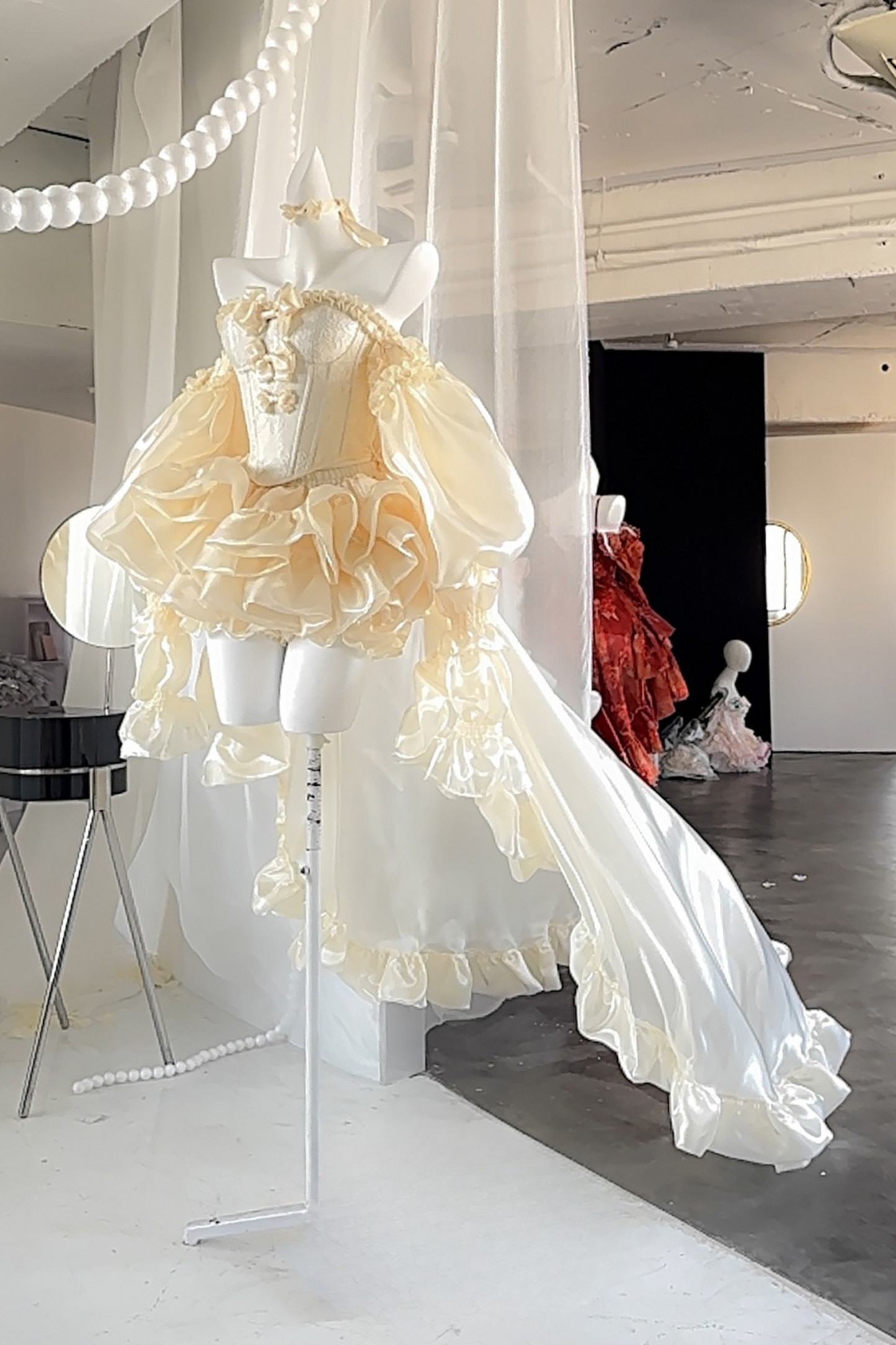 パーフェクトチューブトップ+フリルスカート+リボンテール+パニエ