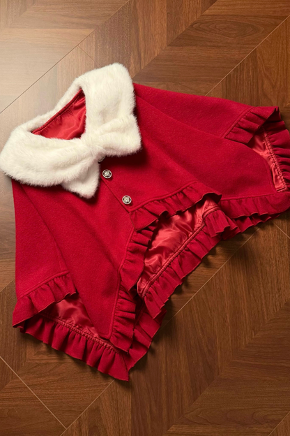 レッドウィッシュケープ+ドレス+ベルト