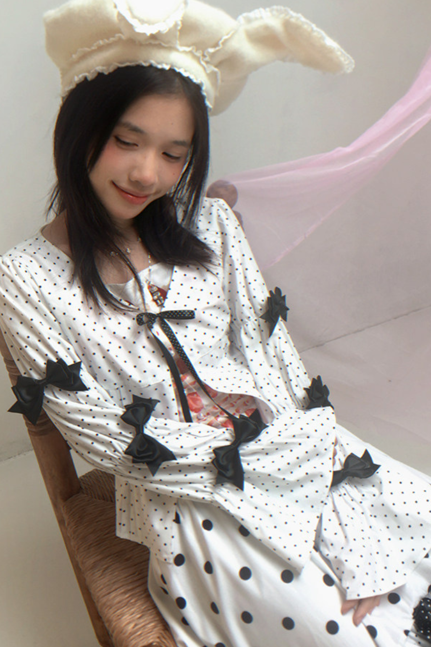 Polka Dot Plaid Blouse