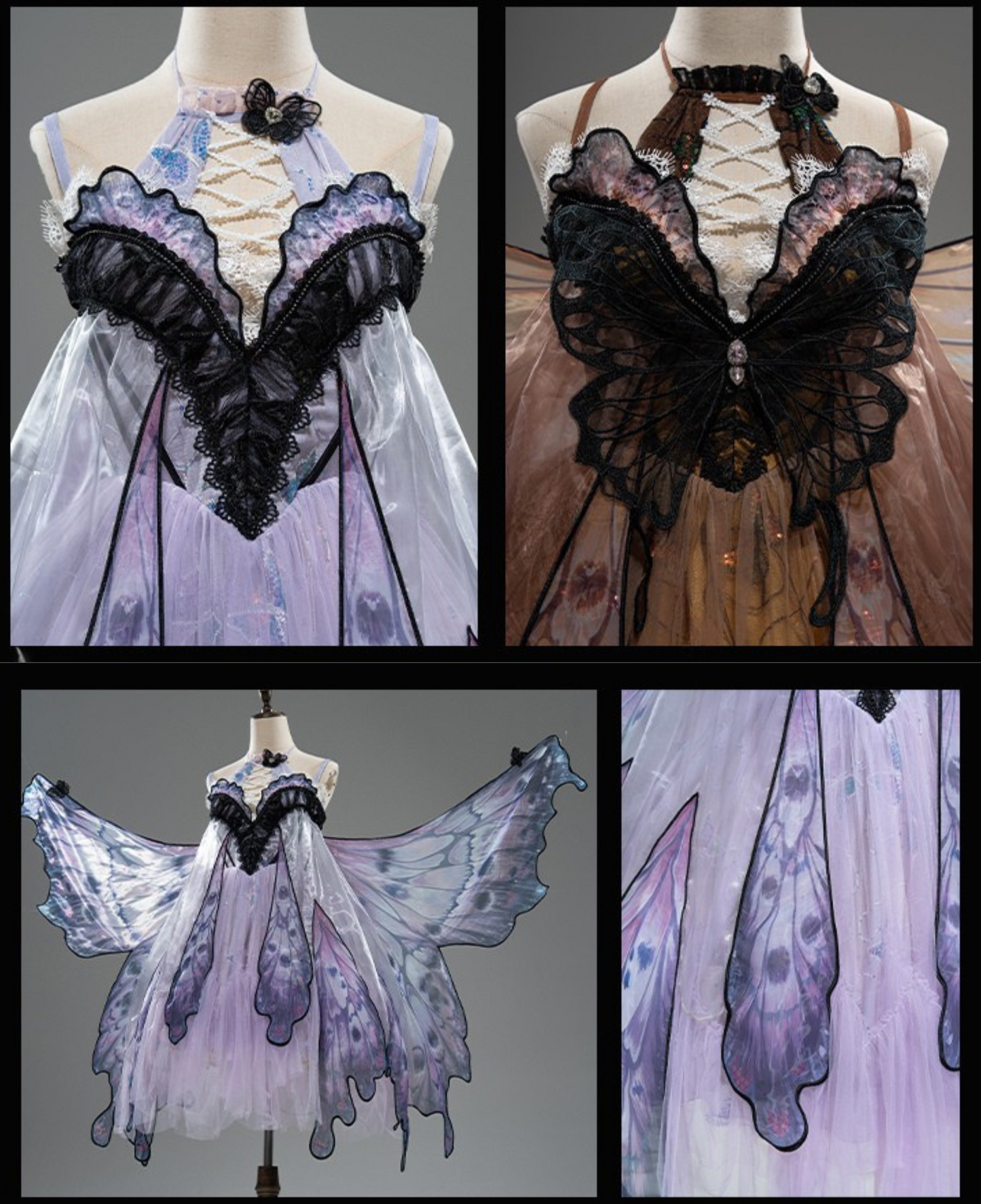 【12月16日予約締切】withered leaf butterfly2.0ゴシックロリータバタフライウイングドレスTypeA/B