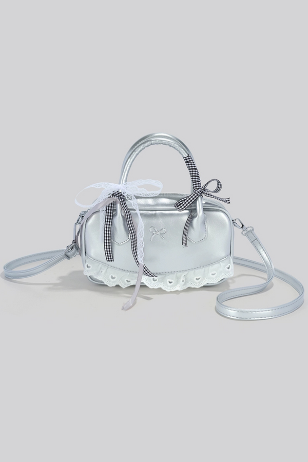 リボンレースボストンバッグ