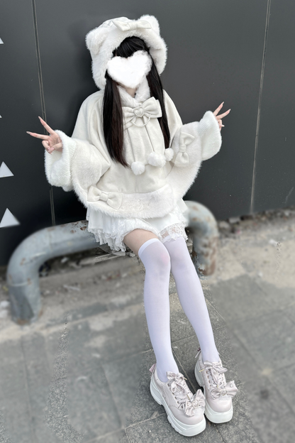 猫耳スノーケープ