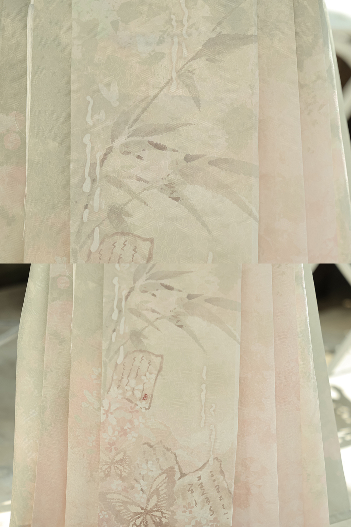 Retro china top + long skirt