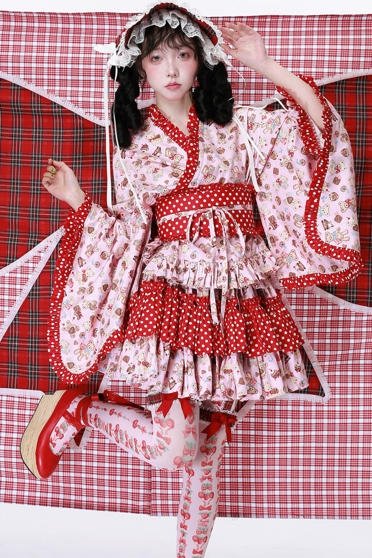 Retro-Pop-Lolita-Kimono-Oberteil