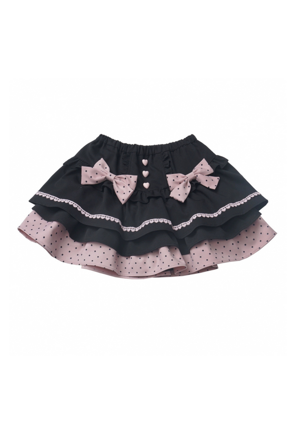 Berry French Ribbon Top + Halter Neck Camisole + Cake Ribbon Skirt