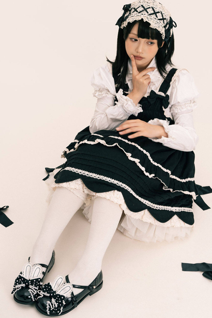 Sheep Puff Polka Dot Shoes